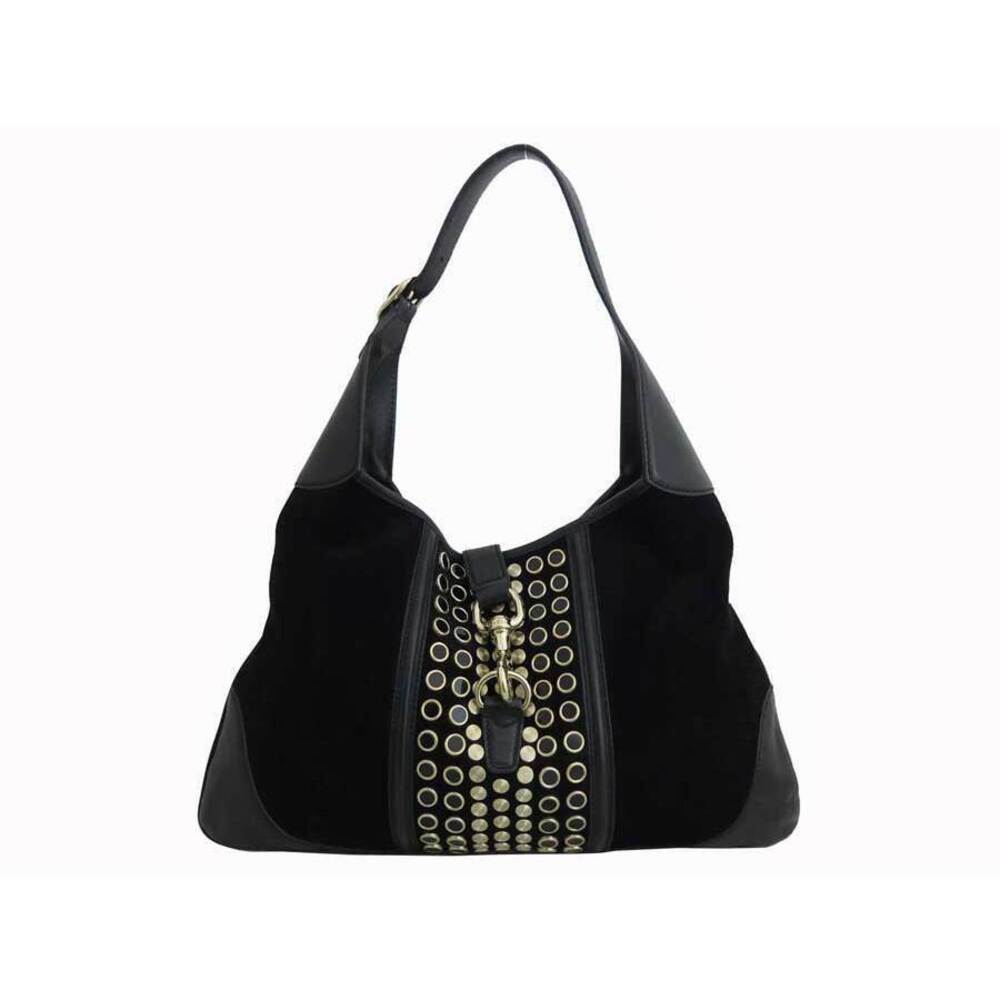 Gucci bag black suede leather shoulder Hobo
